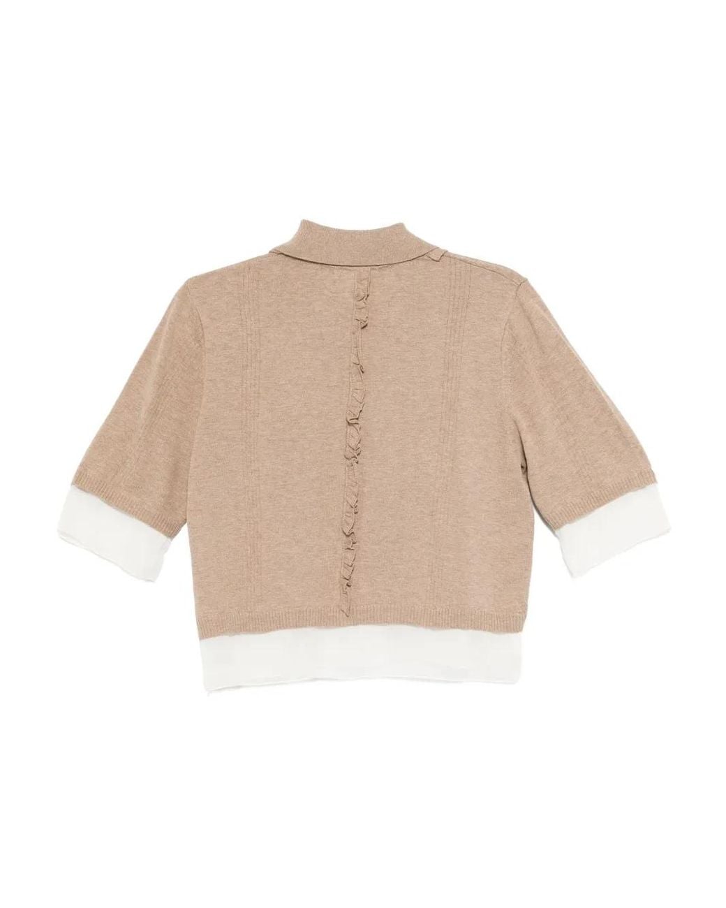 Undercover Natural Knitted Polo Top