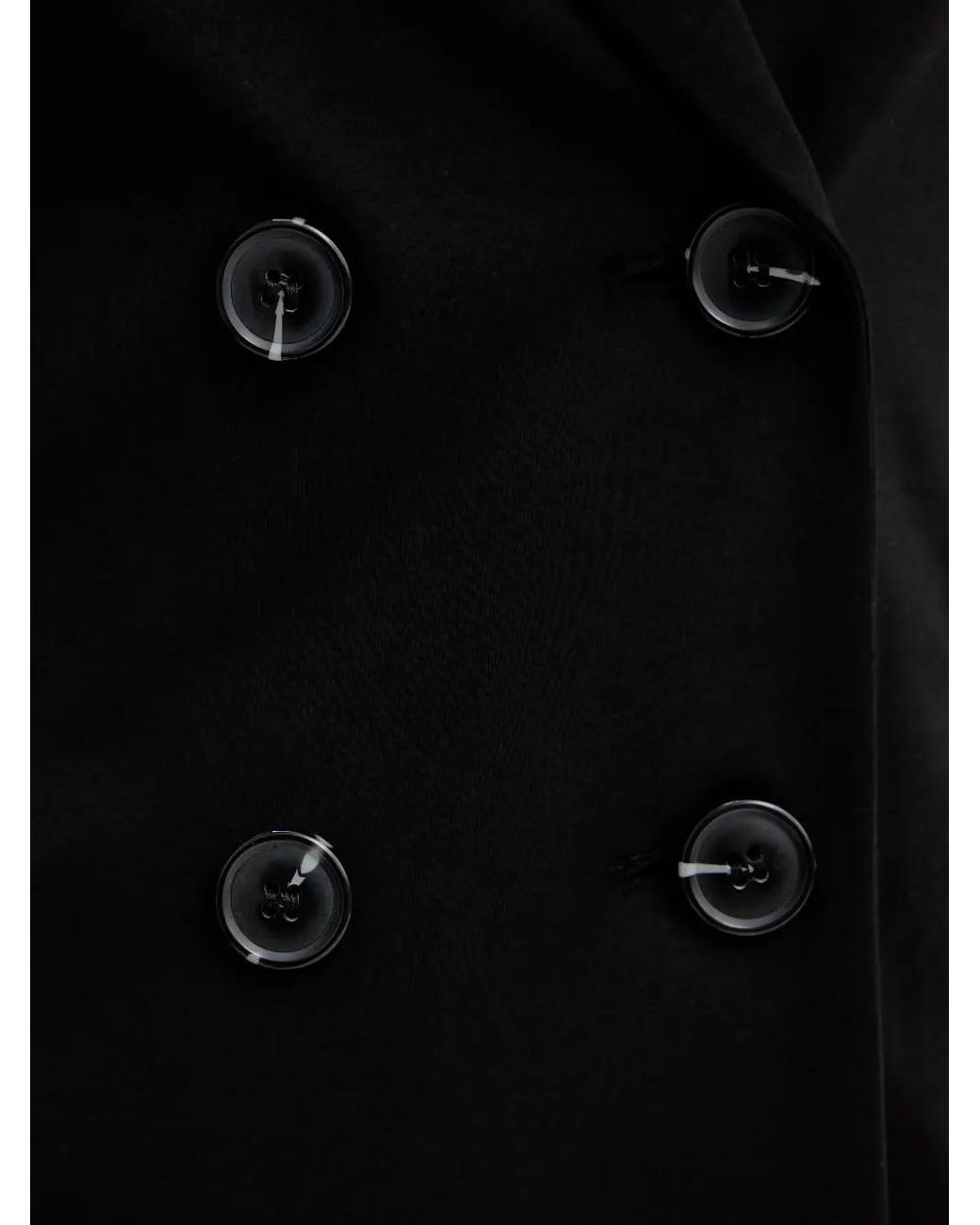 Silvian Heach Black Fastise Double-Breasted Peak-Lapels Blazer