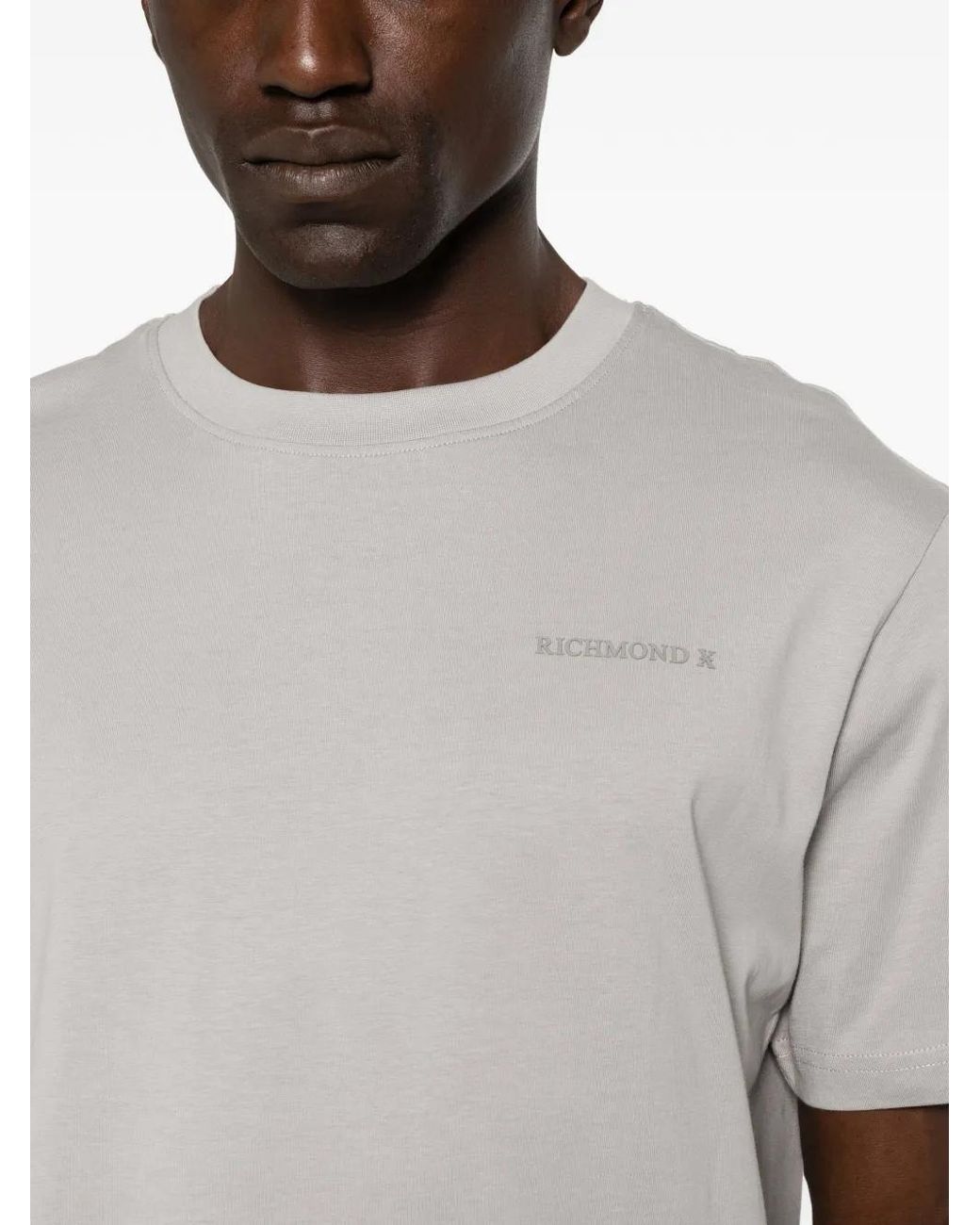 John Richmond White T-Shirt À Patch Logo for men
