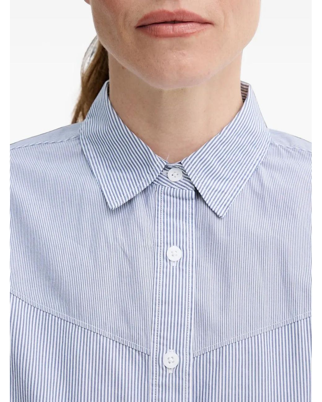 Levi's Gray Harlie Pieced Vertical-Stripe Shirt