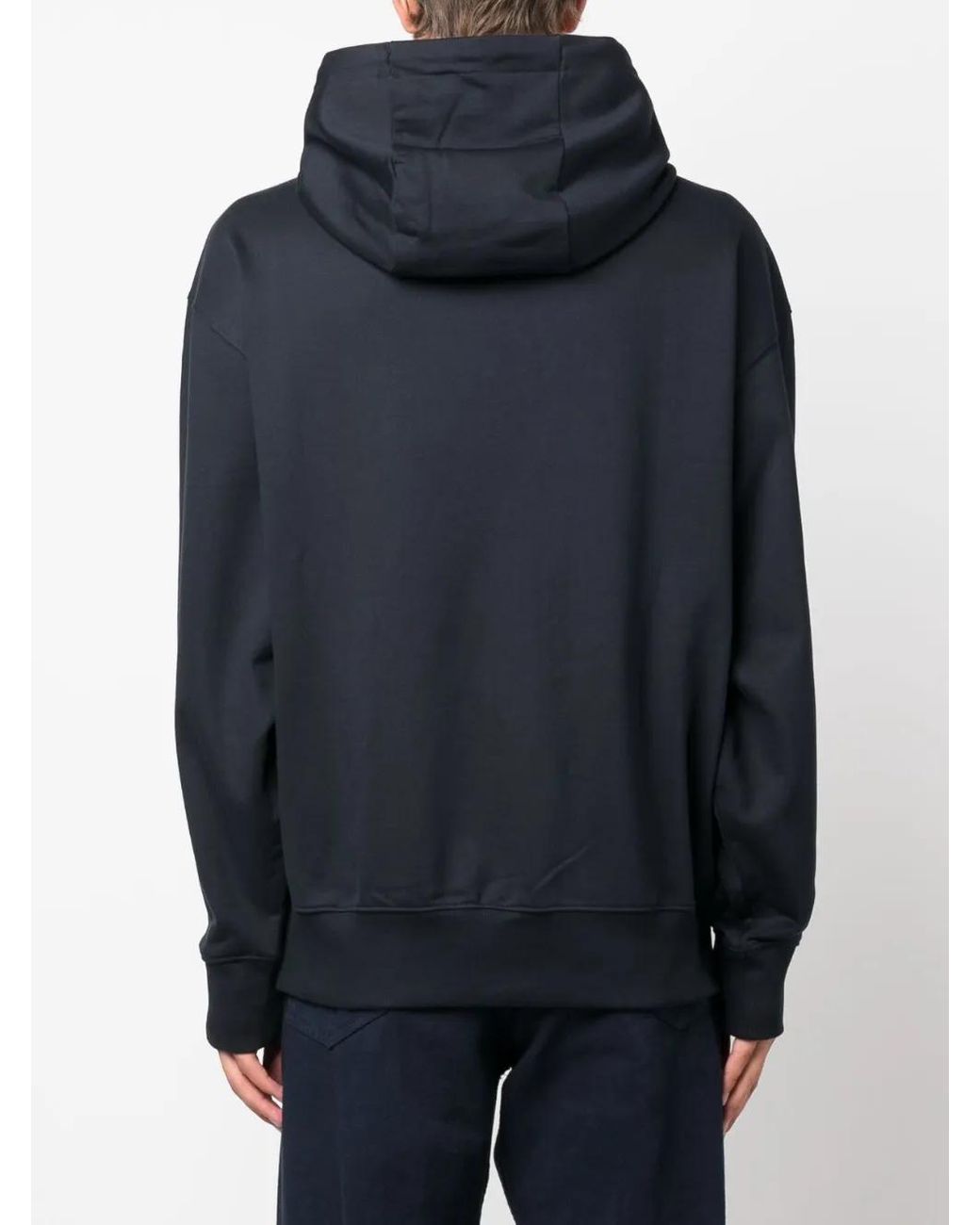 Boss Blue Logo Print Hoodie for men