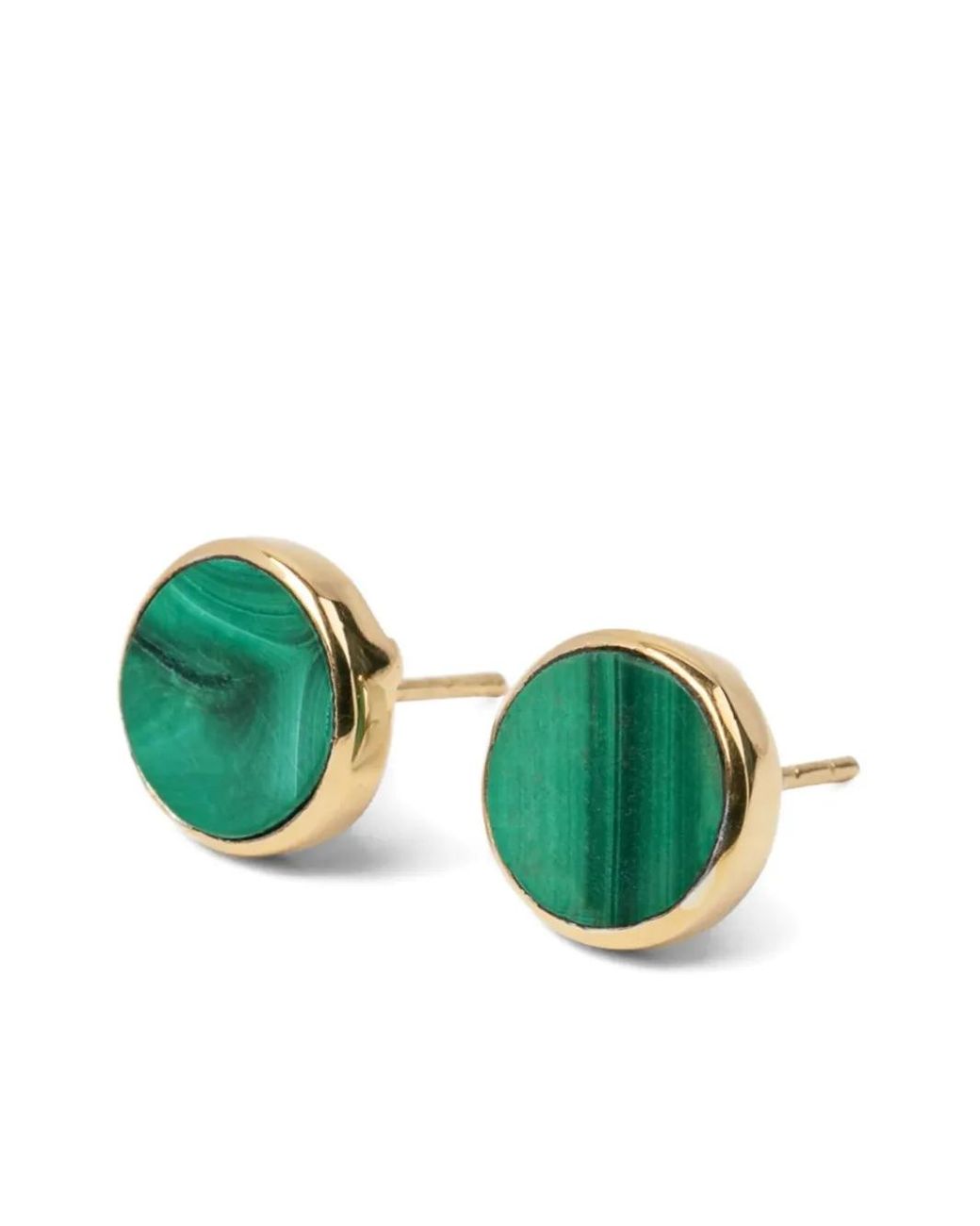Veert Green Round Earrings