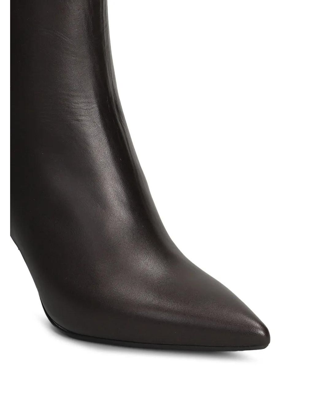 Evaluna Black Pointed-Toe Ankle Boots