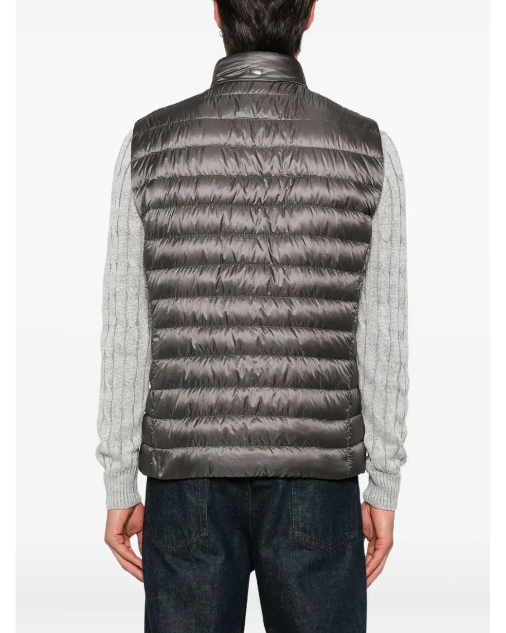 Nylon down chaleco Herno de hombre de color Gray