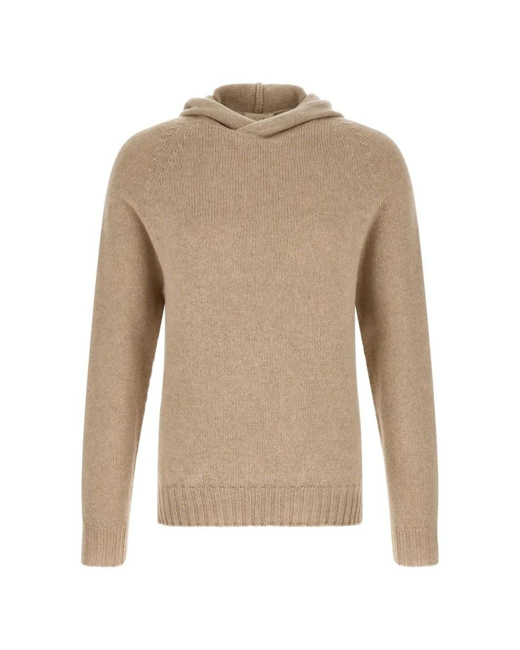 Ma'ry'ya Natural Braided-Detail Raglan-Sleeve Hoodie for men