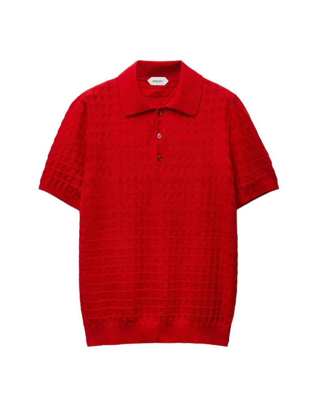 Versace Red Polo En Laine for men