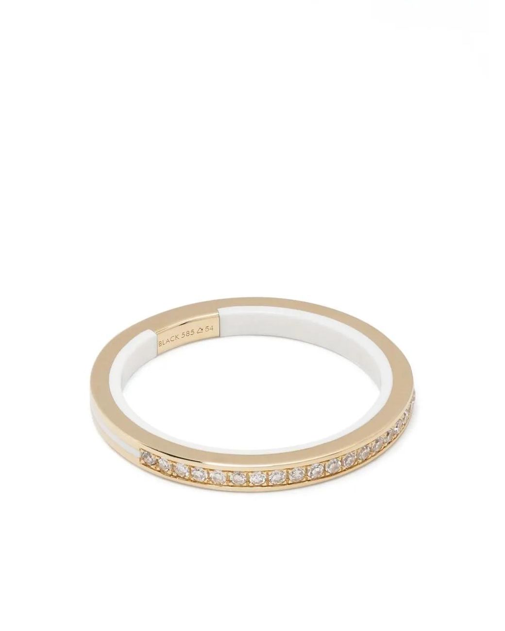 Maria Black White 14Kt Gelbgoldring Mit Diamanten
