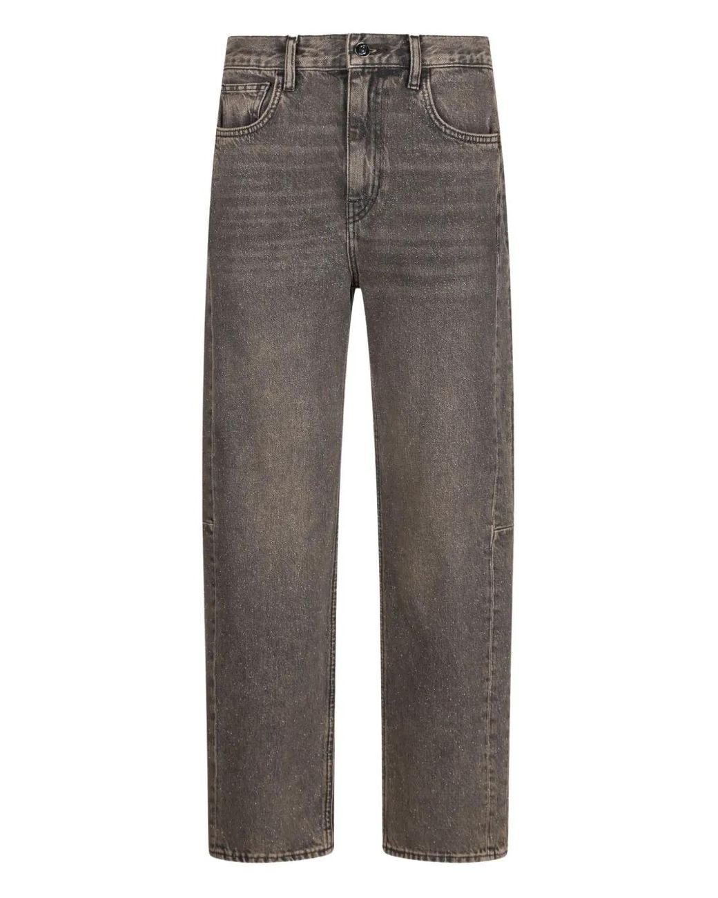 Liu Jo Gray Stonewash Logo-Patch Jeans