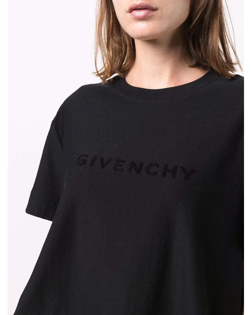 Givenchy Black Cotton T-shirt With Logo