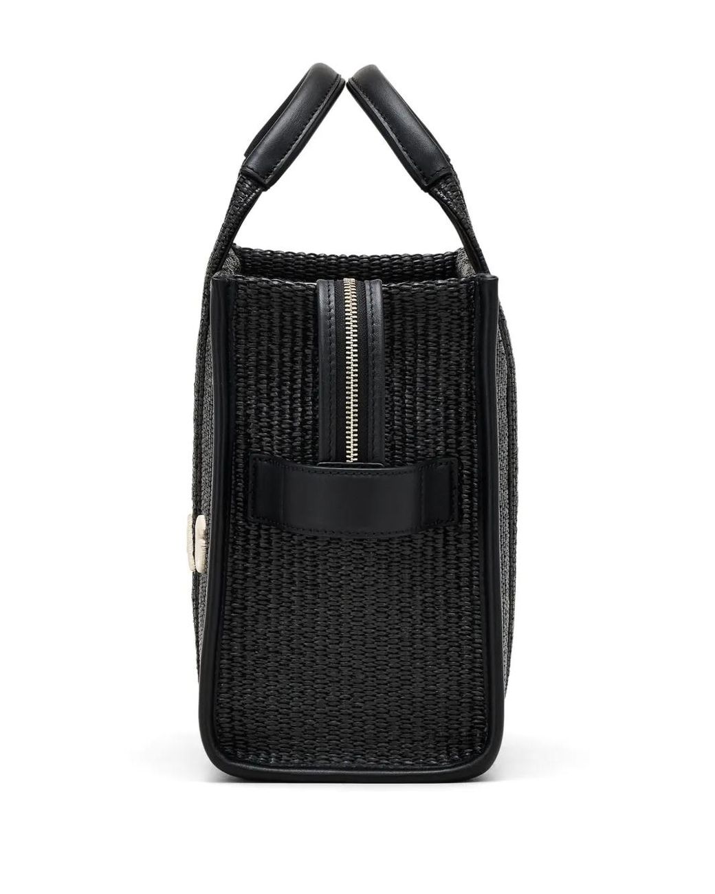 Marc Jacobs Black Medium Raffia Tote Handbag With Logo For for men