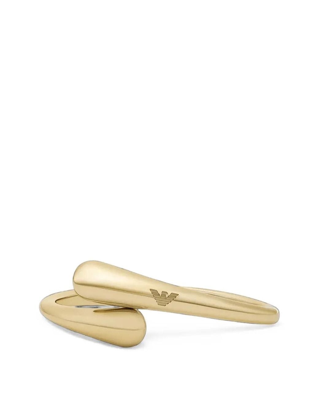 Emporio Armani Black Engraved Crossover Bangle