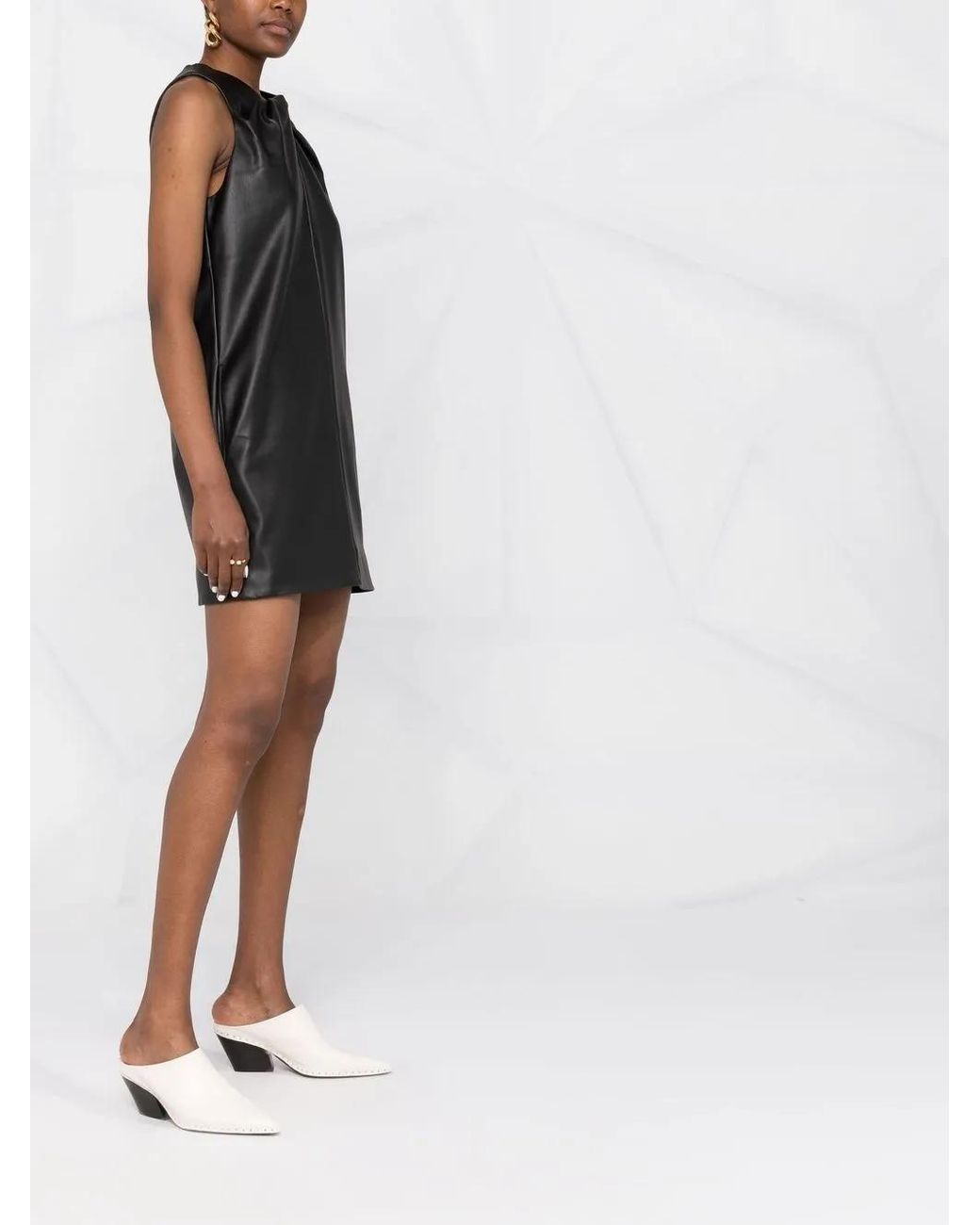 Proenza Schouler Black Twist-front Sleeveless Dress