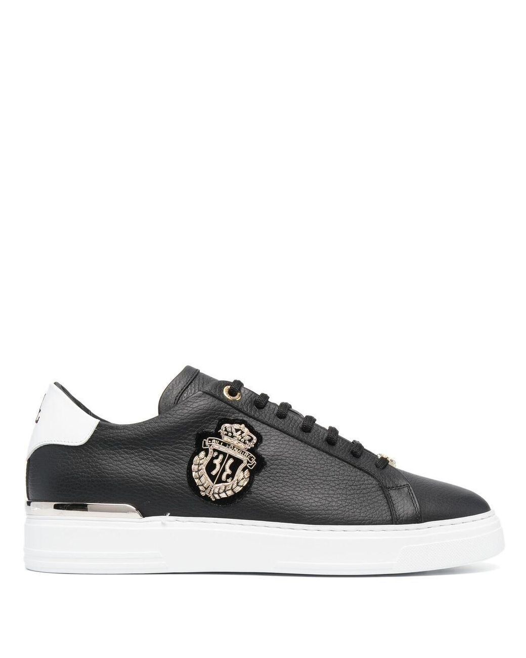 Billionaire Leather Low-top Sneakers in Black for Men - Lyst