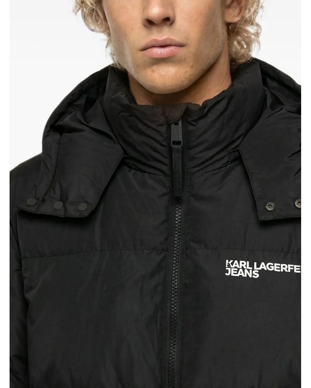 Karl Lagerfeld Black Veste Matelassée for men