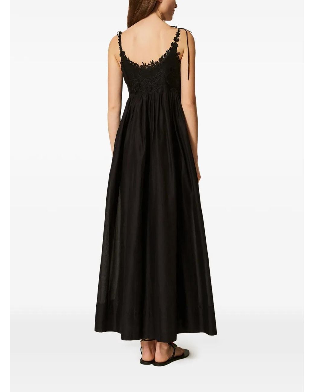 Twinset Black Long Lace Dress