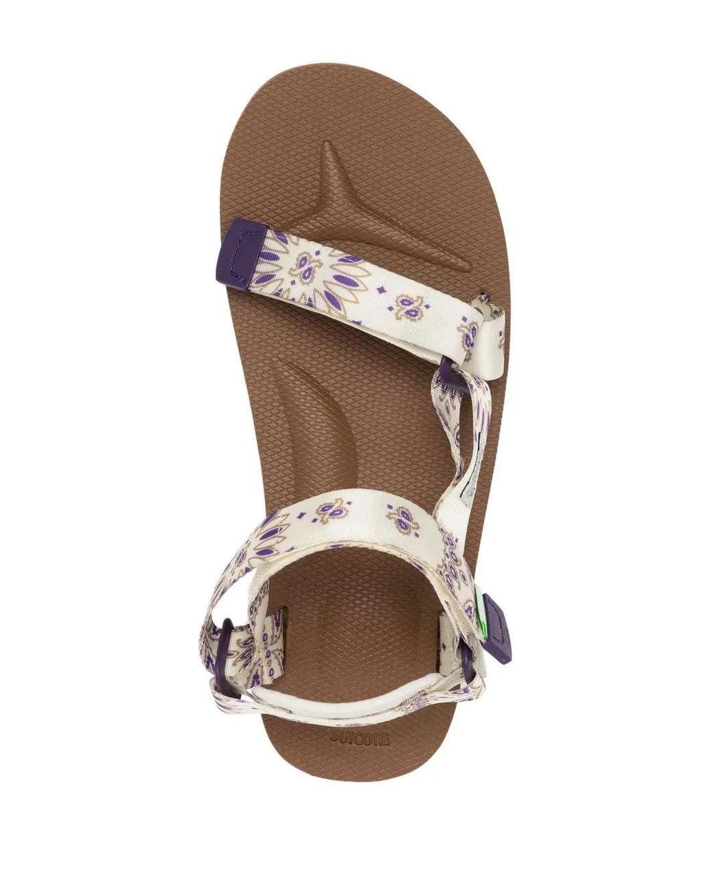 Suicoke White Depa-Cab Paisley-Print Sandals