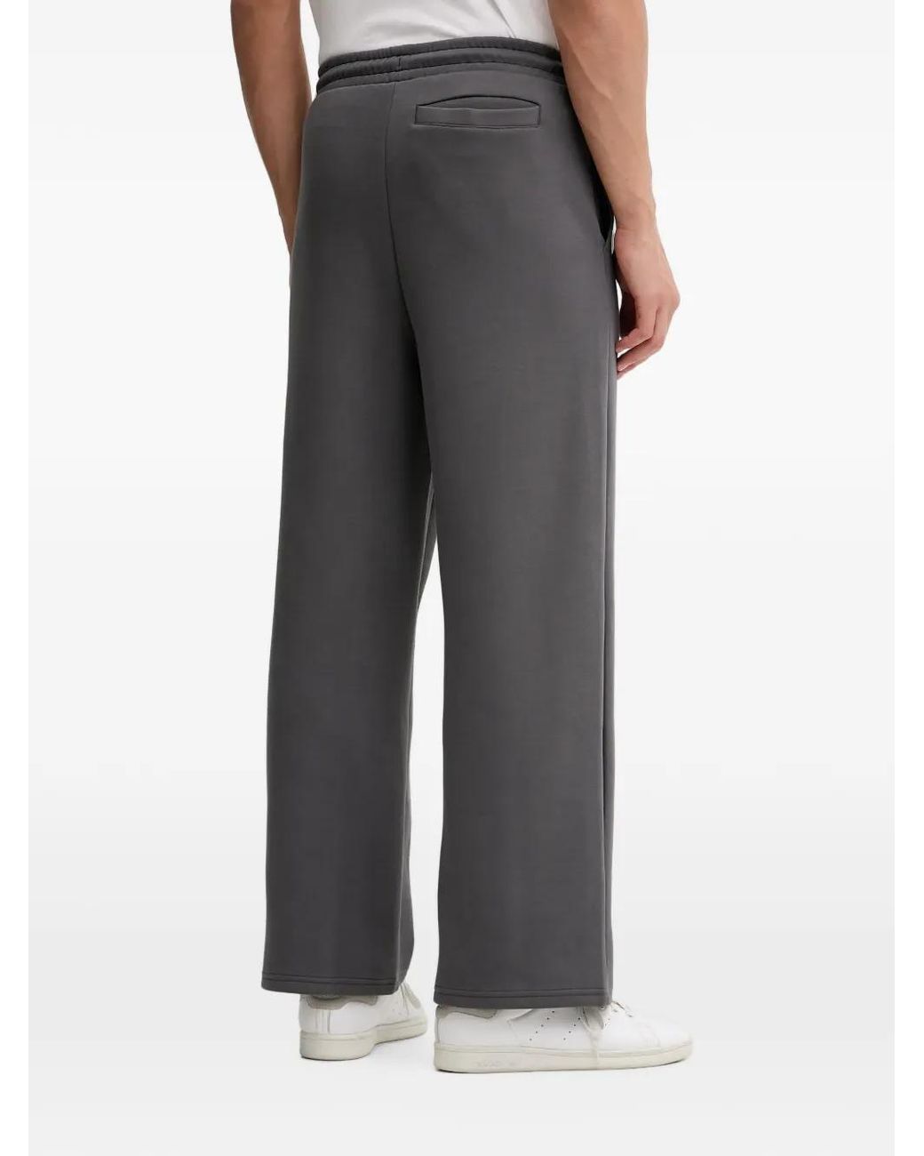 PUMA Gray Logo-Embroidered Drawstring Track Pants for men