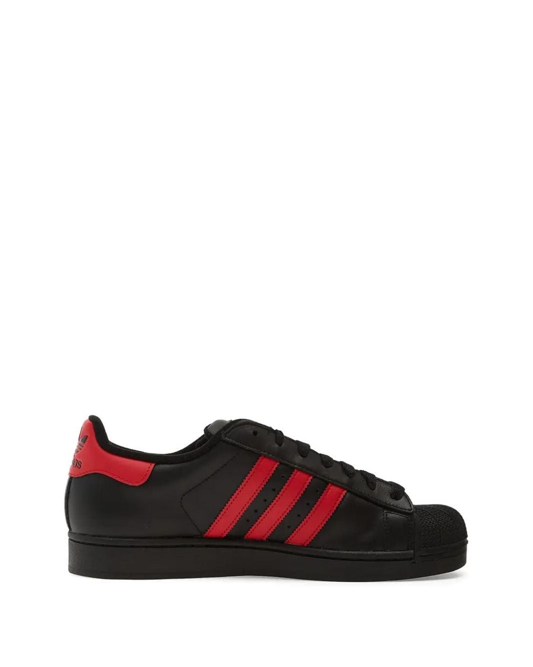 Adidas Black Baskets Superstar Ii À Rayures
