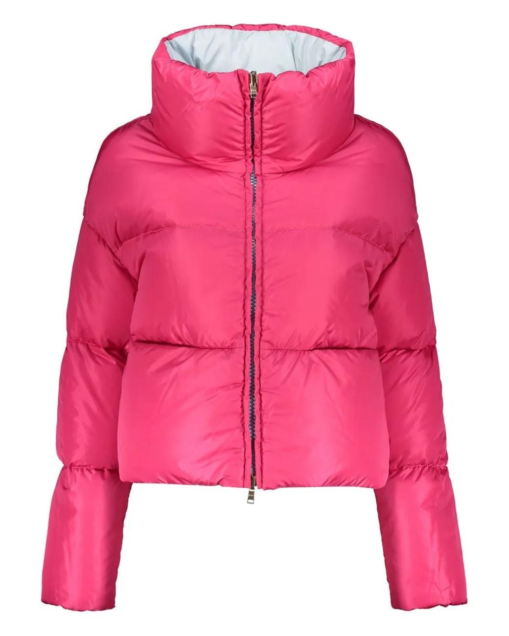 Herno Pink High-Neck Zip Jacket