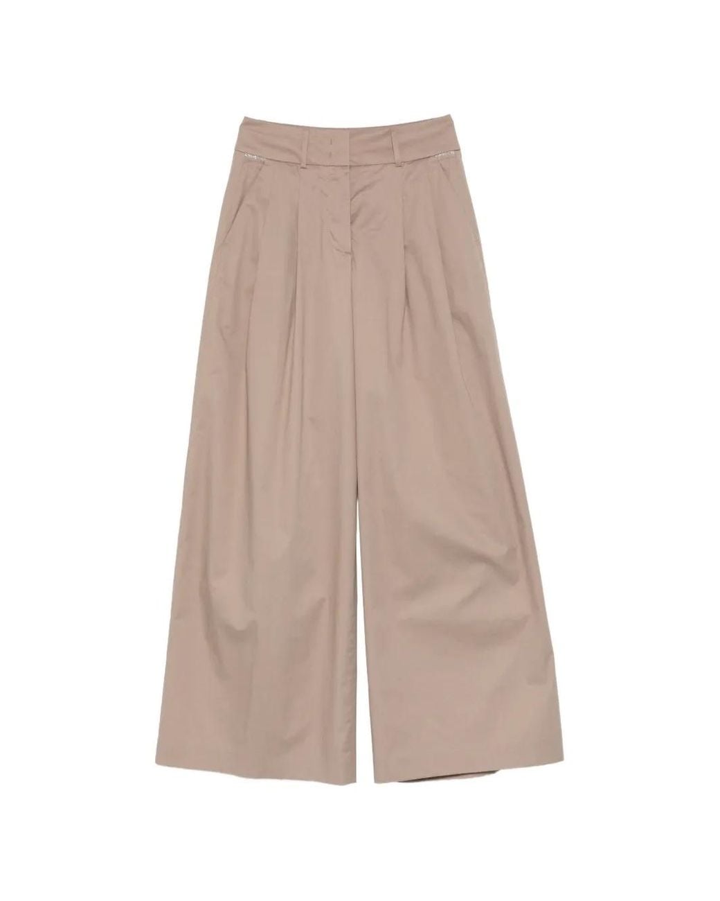 Peserico Natural Pleated Trousers