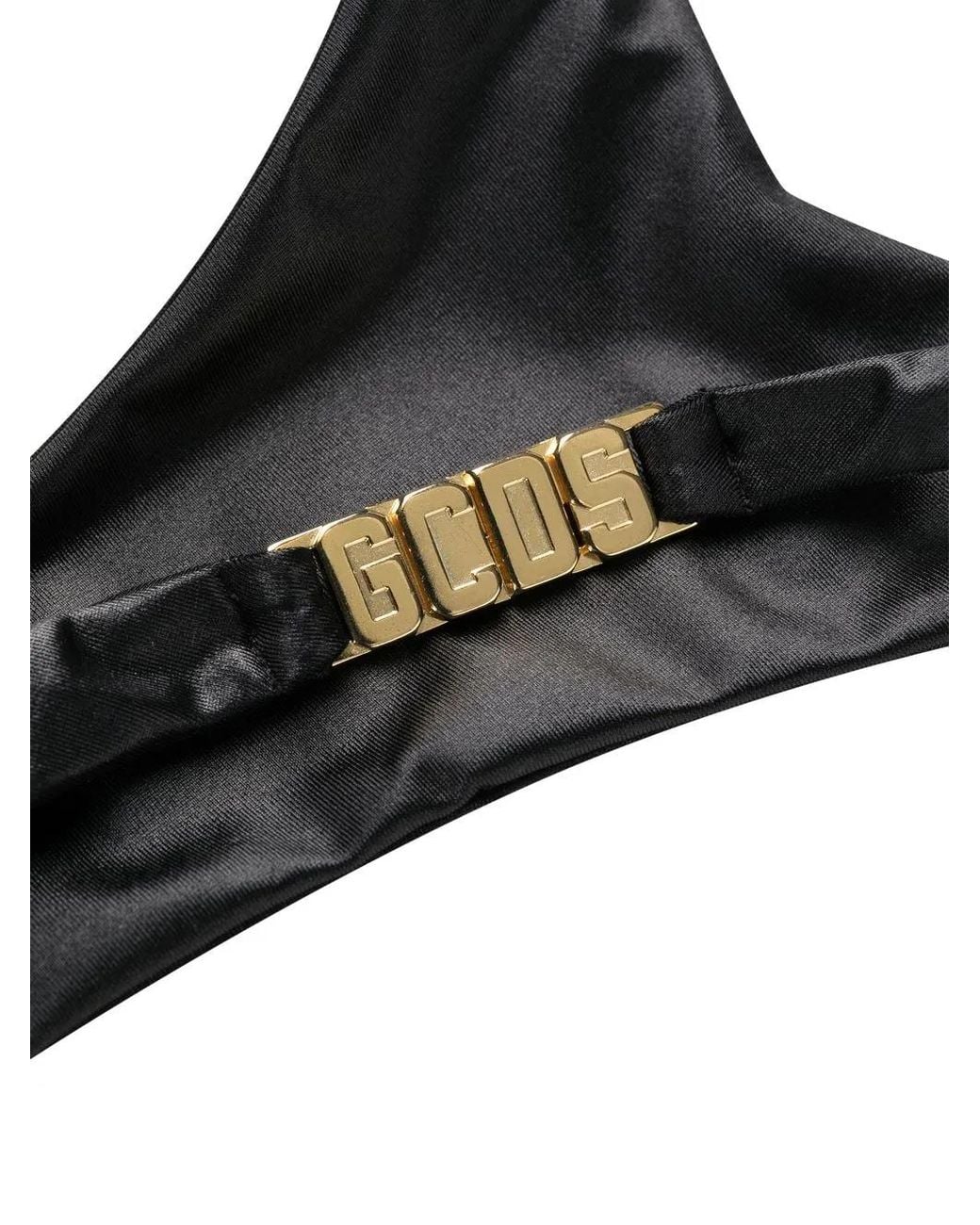Gcds Black Logo-Hardware Bikini Bottoms