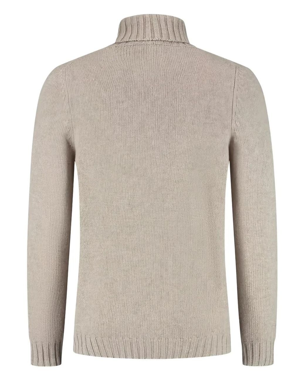 Fedeli Gray Roll-Neck Sweater for men