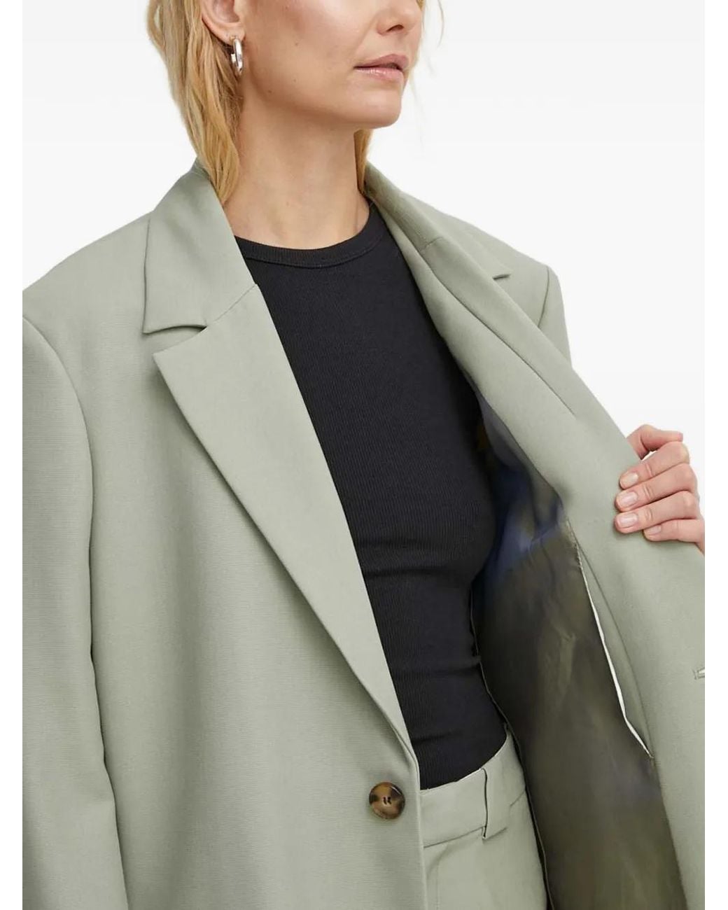 Won Hundred Green Buttoned Pocket Blazer