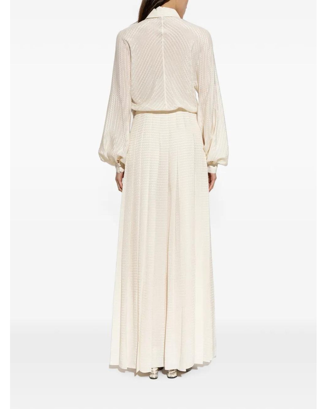 Fendi White Silk Dress