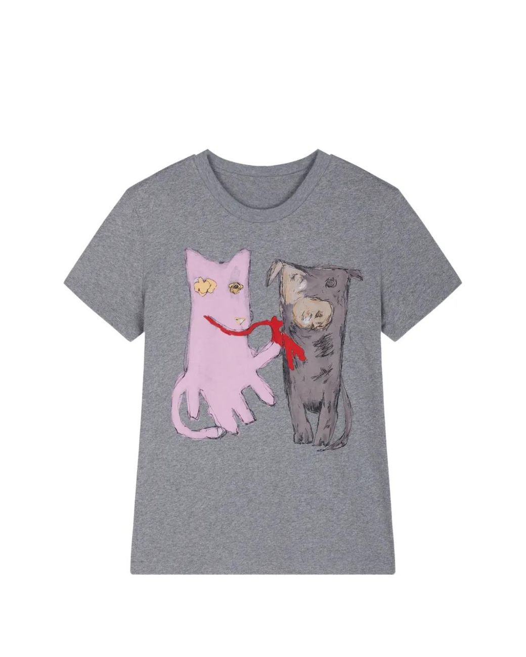 JNBY Gray Graphic-Print T-Shirt