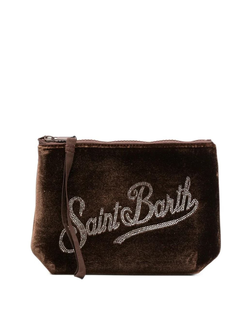 Mc2 Saint Barth Black Aline Velvet Clutch Bag