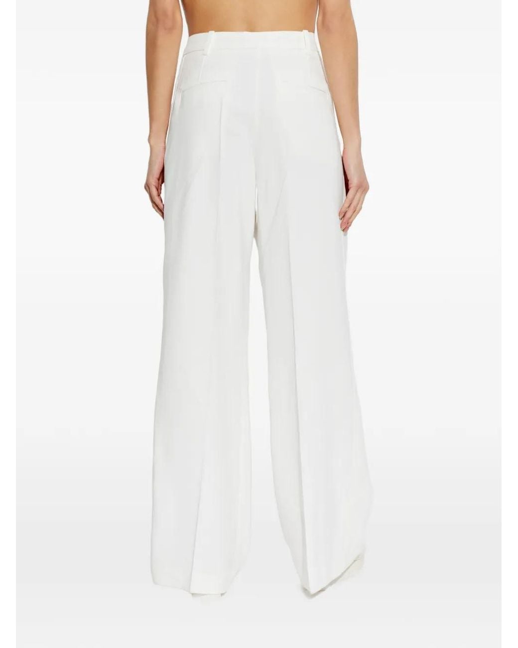 IRO White Helis Pleated Trousers