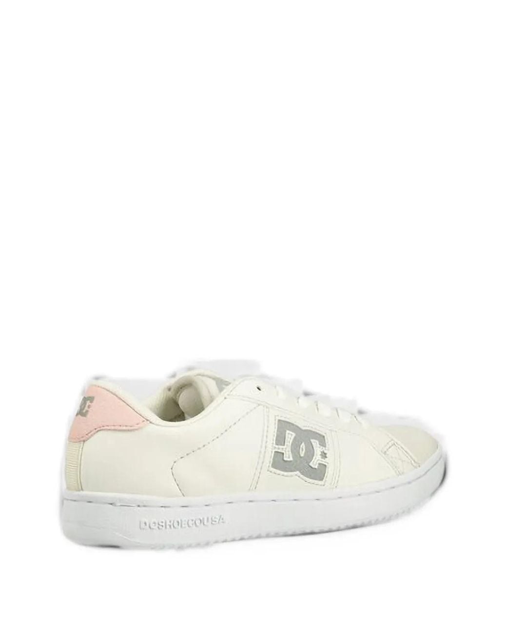 DC Shoes White Logo-Patch Perforated Sneakers