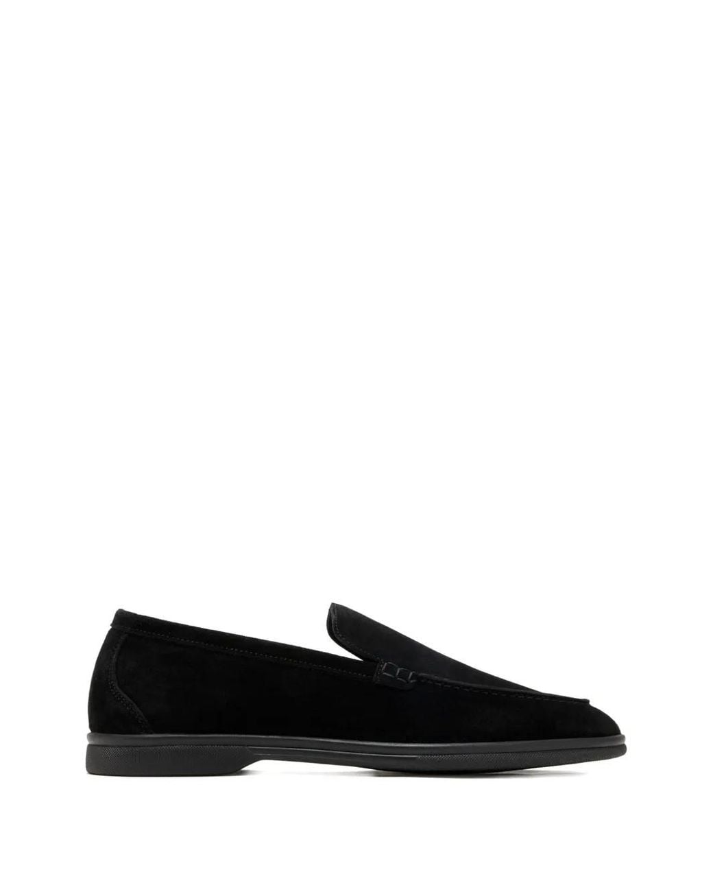 Scarosso Black Suede Loafers