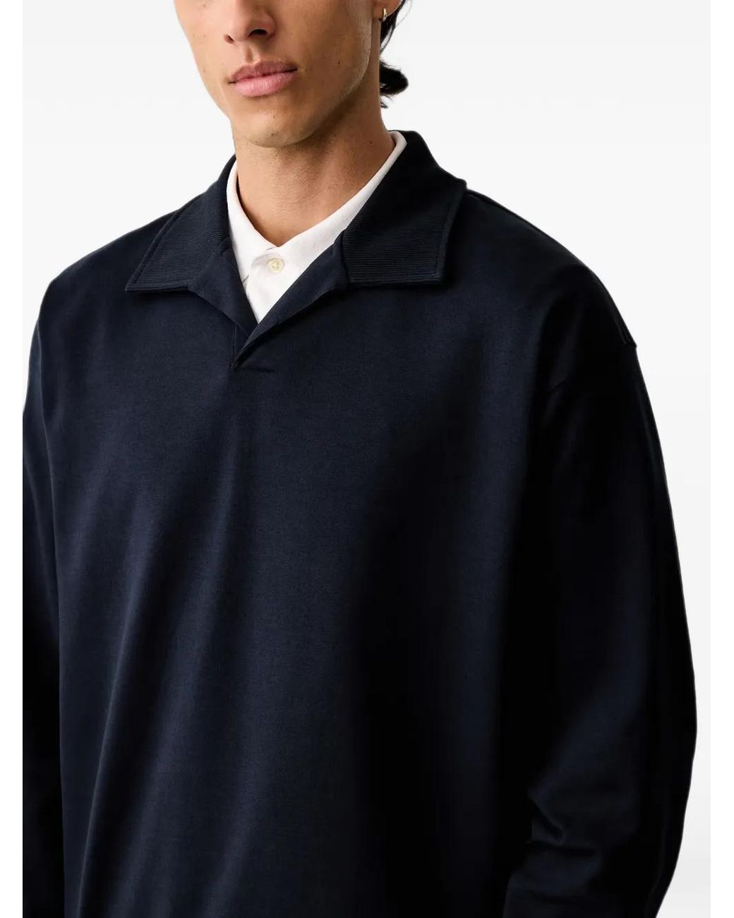 Marc O' Polo Black Spread-Collar Sweater for men