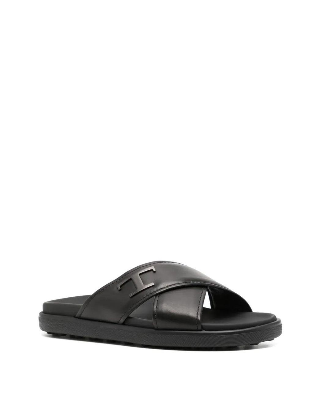 Tod's Black Slides Shoes for men