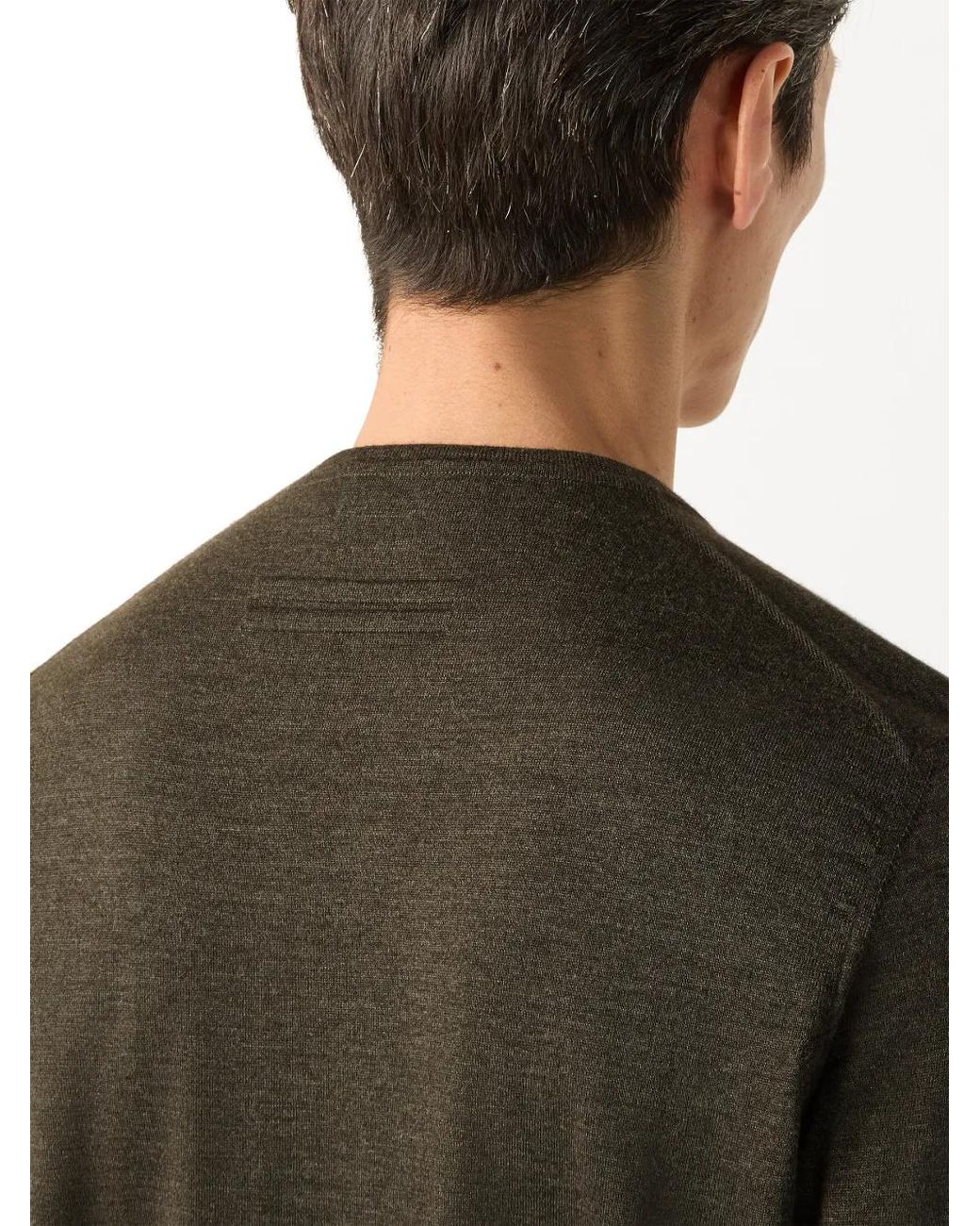 Zegna Green Cashseta Crewneck for men