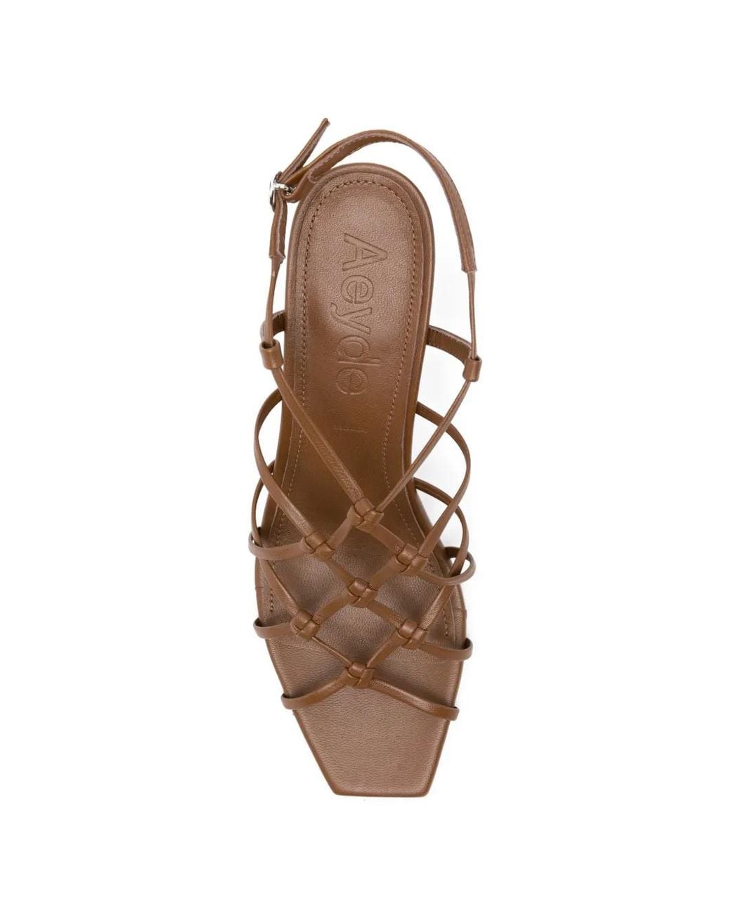 Aeyde Brown Acacia Heeled Sandals