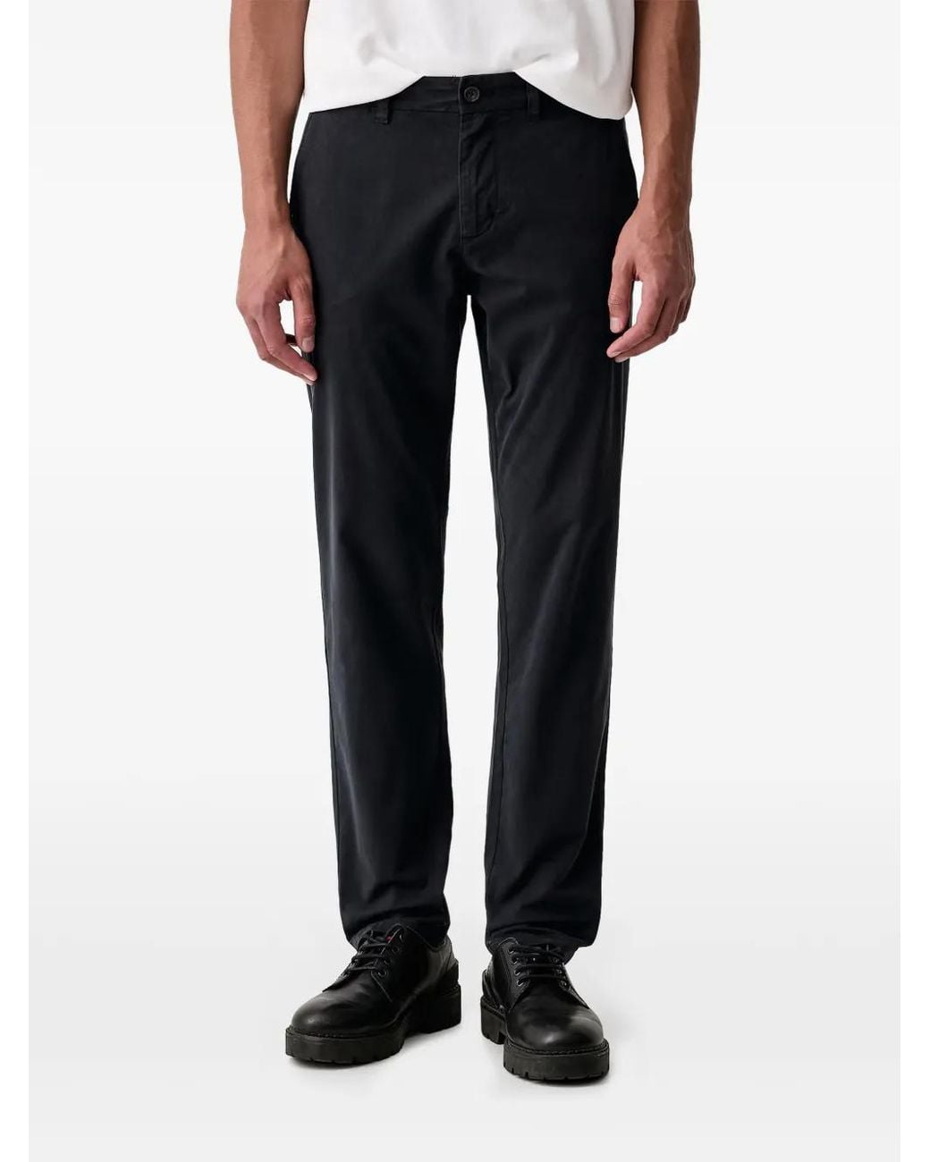 Marc O' Polo Black Slim-Fit Chino Trousers for men