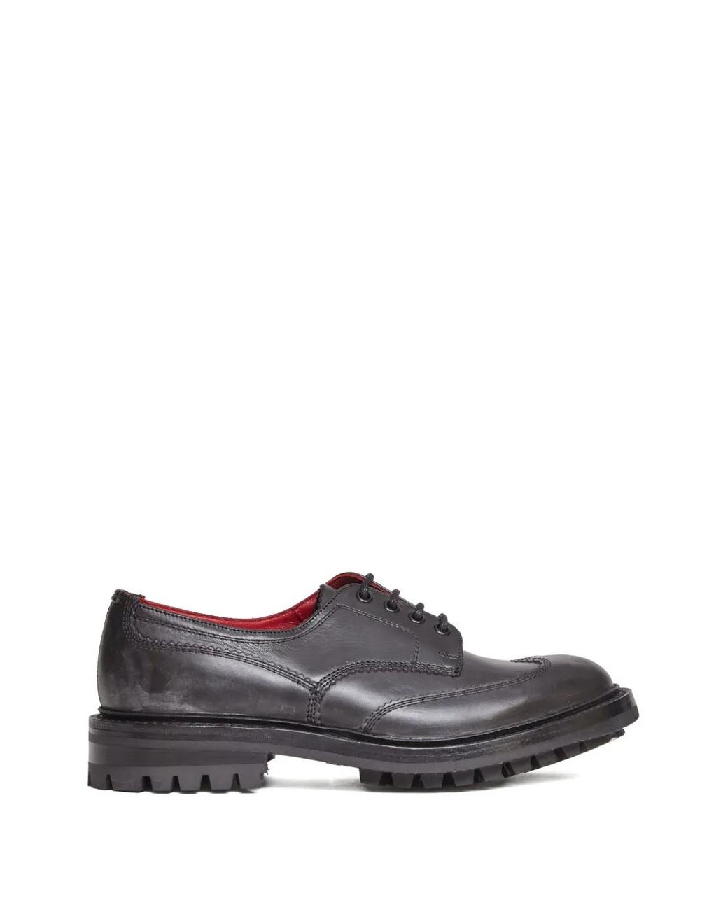 Tricker's Gray Lace-Up Derby Shoes for men
