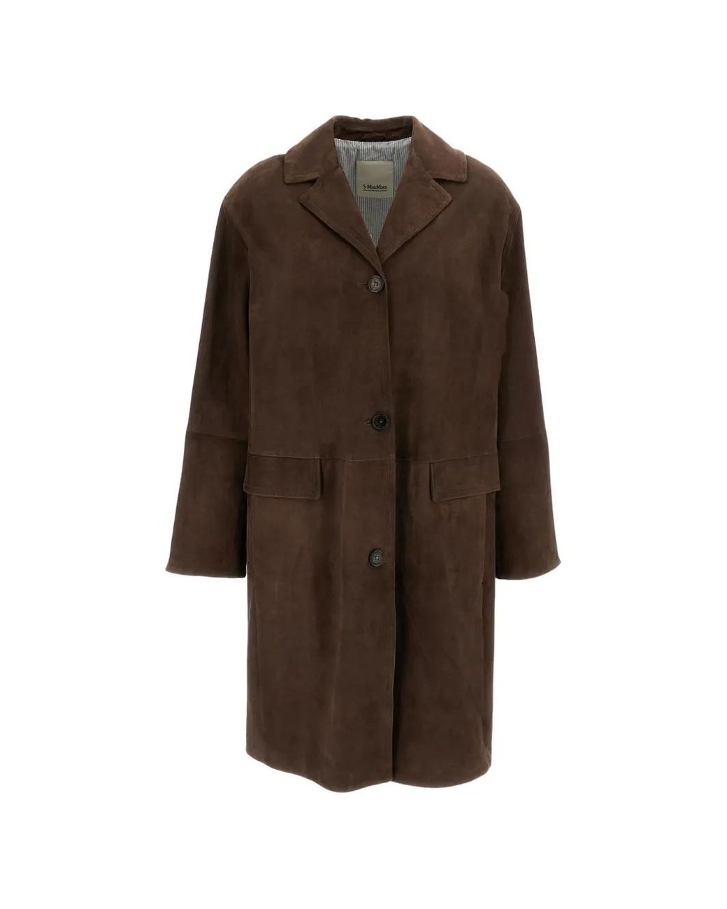 Max Mara Brown Ortensia Suede Coat