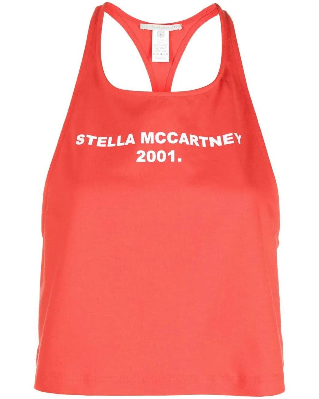 Stella McCartney Red Logo-Print Tank Top