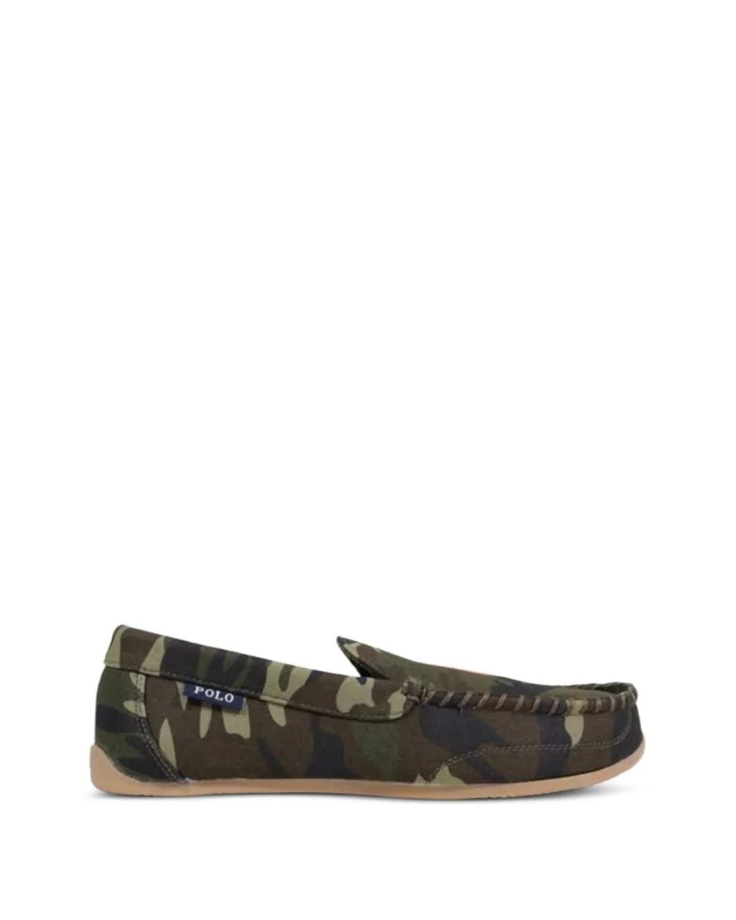 Polo Ralph Lauren White Declan Camouflage-Print Loafers for men