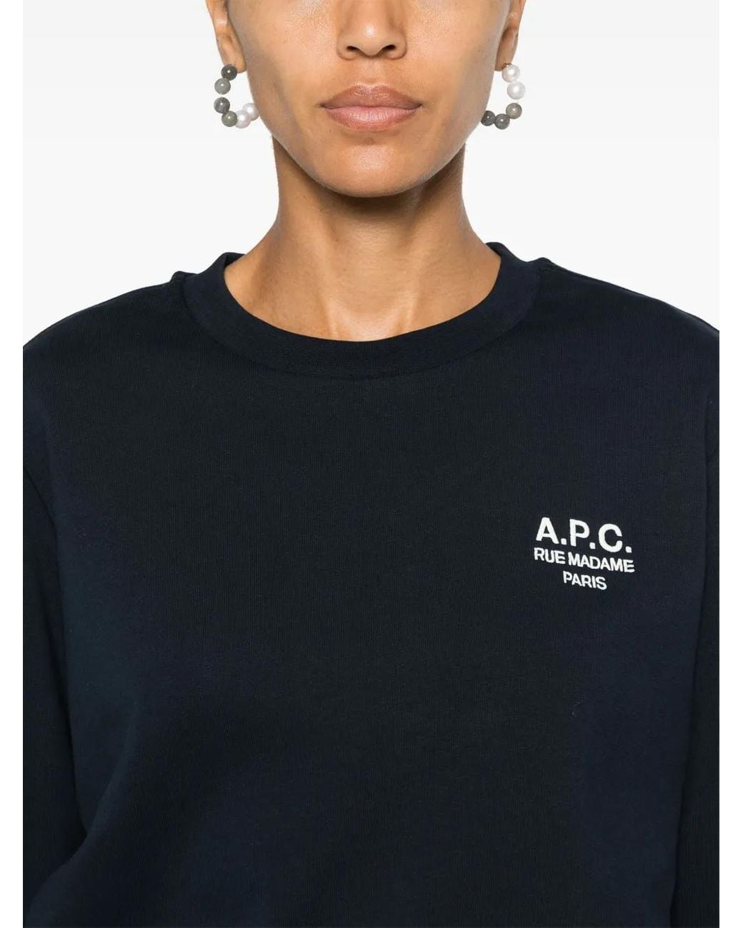 A.P.C. Black 'Boxy Rue Madame' Sweatshirt