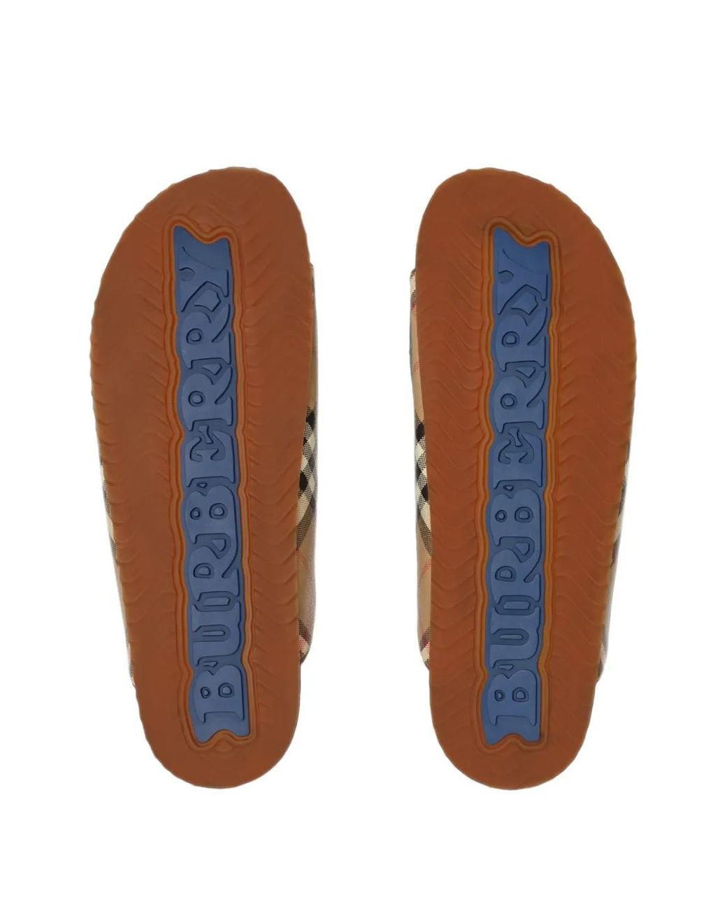 Burberry Brown Check And Leather Urchin Sandals for men