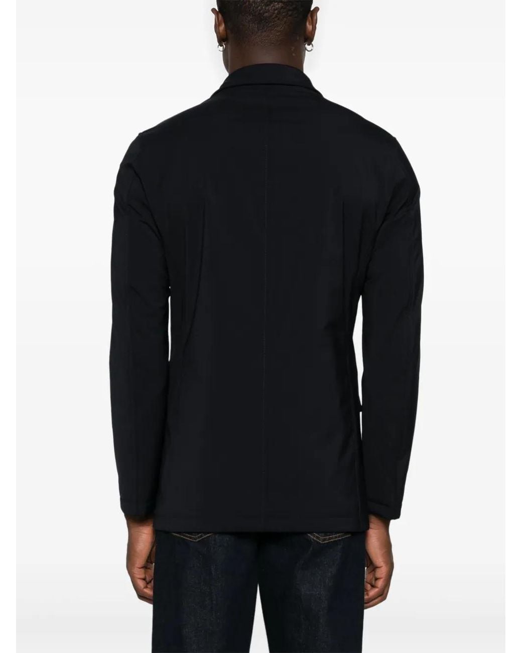 Herno Black Single-Breasted Blazer for men