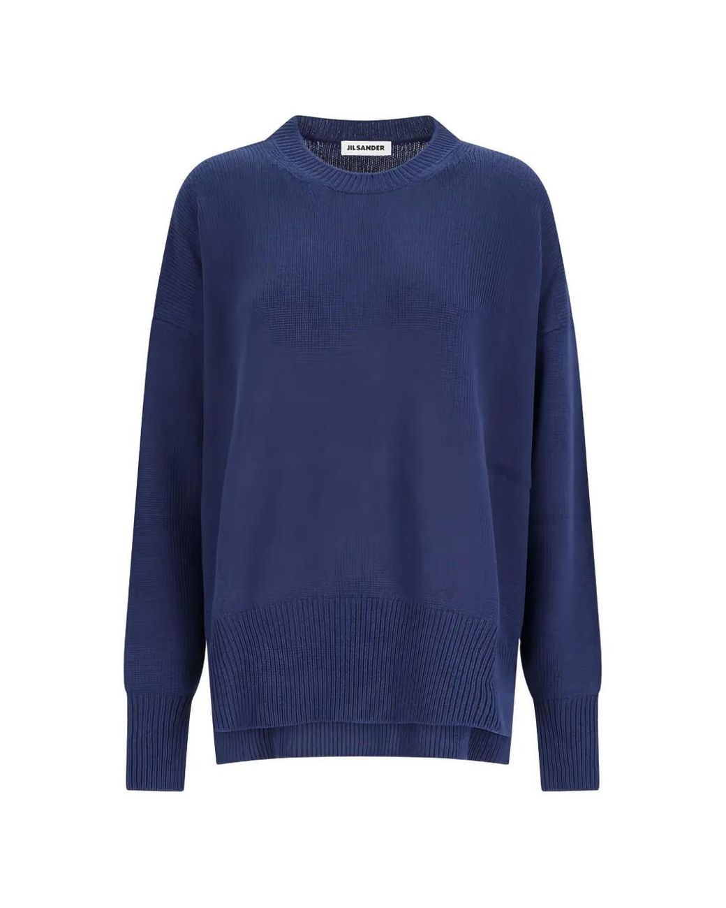 Jil Sander Blue Cashmere Crew-Neck Sweater