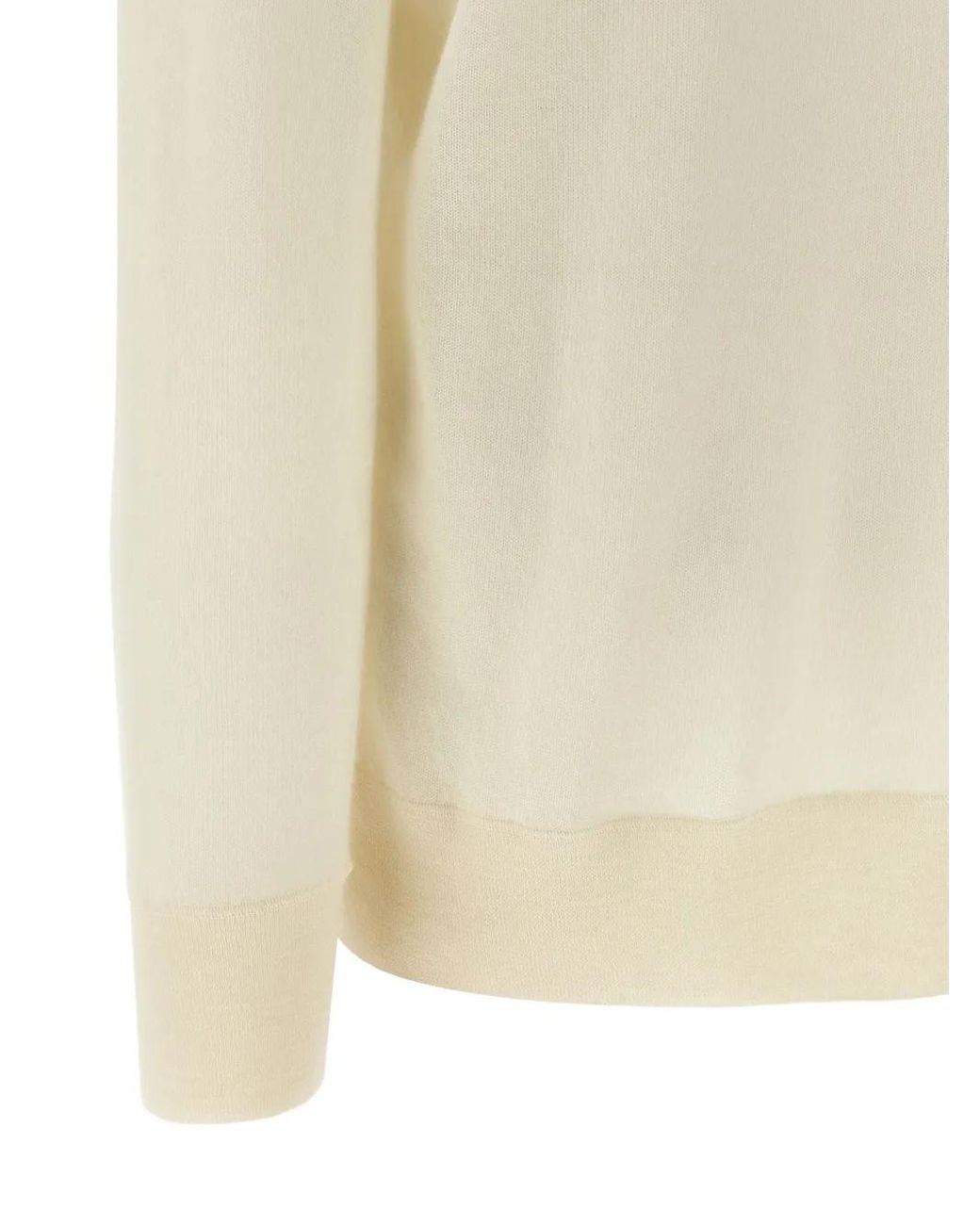 The Row White Lizzy Turtleneck Sweater