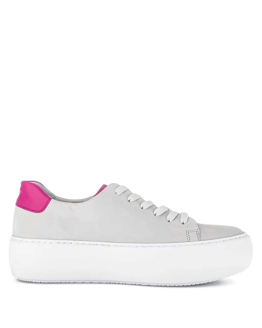 Gabor White Flatform-Sneakers