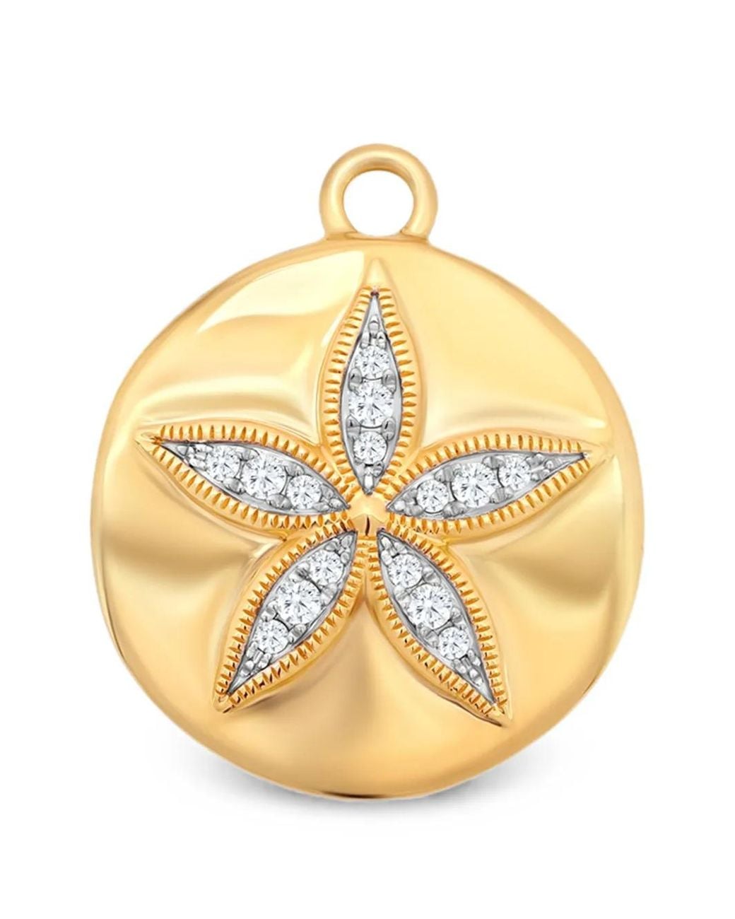 Sara Weinstock Metallic Sand-Dollar-Motif Diamond Pendant