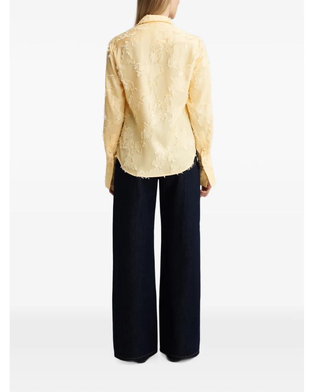 Anna Quan Yellow Odessa Fil-Coupé Shirt